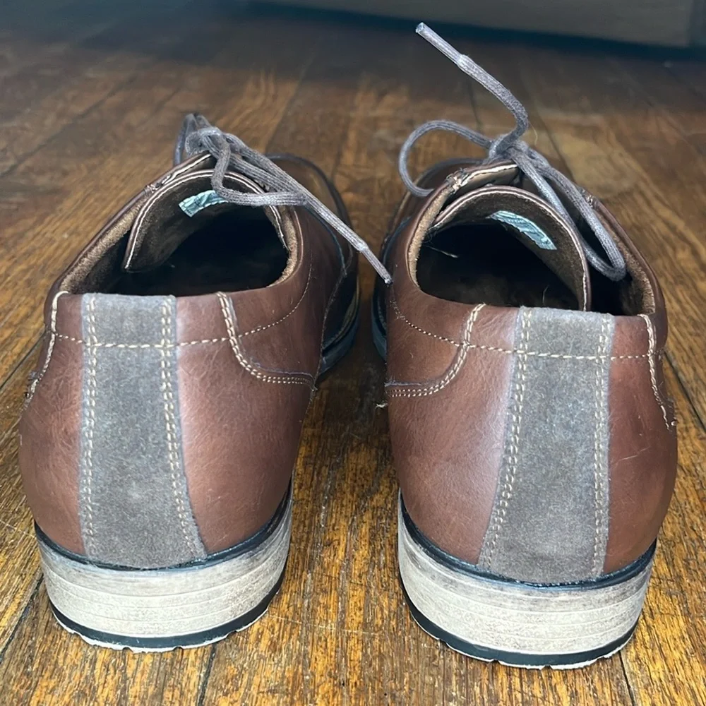St. John’s Bay dress shoes brown oxford faux leather 12 preppy normcore office
